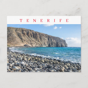 Blick auf den Kieselstrand von Teneriffa Postkarte