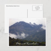 Blick auf den Kinabalu Postkarte (Vorne/Hinten)