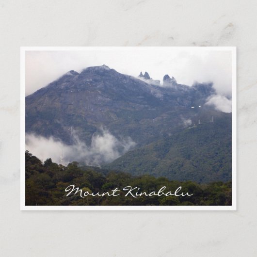 Blick auf den Kinabalu Postkarte (Vorderseite)