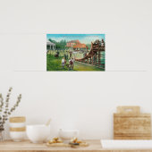 Blick auf den Kinderspielplatz Poster (Küche)