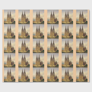 Blick auf den Kölner Dom gotische Majestät Geschenkpapier