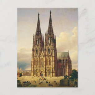 Blick auf den Kölner Dom gotische Majestät Postkarte