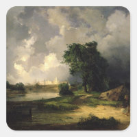 Blick auf den Kreml in schlechtem Wetter, 1851