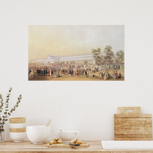 Blick auf den Kristallpalast Poster (Küche)