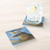 Blick auf den künftigen Blackbird-Stare-Abschluss Glasuntersetzer (Schrägansicht)