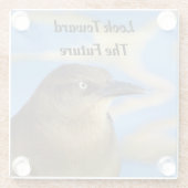 Blick auf den künftigen Blackbird-Stare-Abschluss Glasuntersetzer (Rückseite)