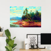 Blick auf den Langen Arthur See Fitzwilliam Tait 1 Poster (Heimbüro)