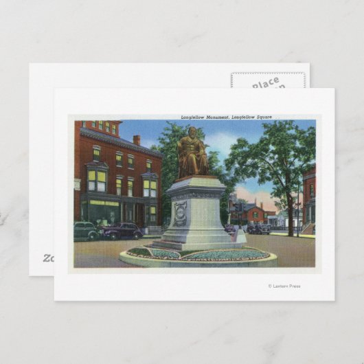 Blick auf den Longfellow-Platz Postkarte (Vorne/Hinten)