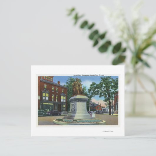 Blick auf den Longfellow-Platz Postkarte (Stehend Vorderseite)