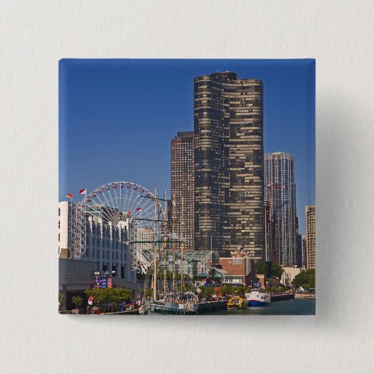 Blick auf den Marinepier von Chicago Button (Vorderseite)