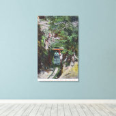 Blick auf den Miner Exiting Tunnel Eingang in Gold Leinwanddruck (Insitu (Holzboden))