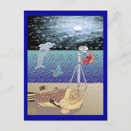 Blick auf den Mond Postkarte (Vorderseite)