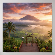 Blick auf den Mount Agung Lahangan Sweet Bali Land
