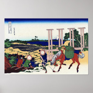 Blick auf den Mt. Fuji von Senju, Hokusai, Ukiyo-e Poster