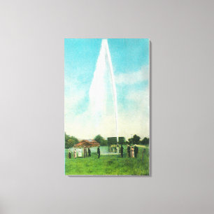 Blick auf den Myrtledale Geyser in den heißen Quel Leinwanddruck