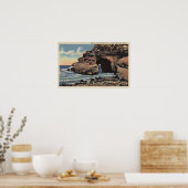 Blick auf den Naturbogen, Smaragdküste Poster (Küche)