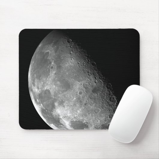 Blick auf den Nordpol des Mondes Mousepad (Mit Mouse)