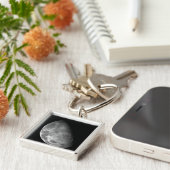 Blick auf den Nordpol des Mondes Schlüsselanhänger (Seite)