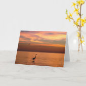 Blick auf den Ozean bei Sonnenuntergang Karte (Gelbe Blume)