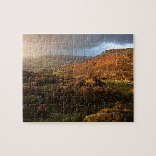 Blick auf den Peak District über die Curbar Edge Puzzle (Horizontal)