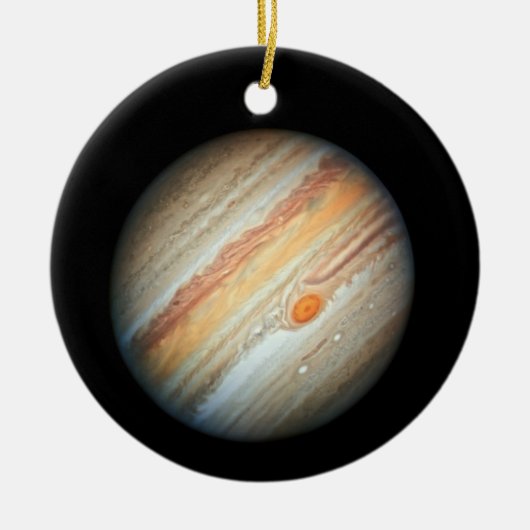 Blick auf den Planeten Jupiter (Hubble-Teleskop) Keramik Ornament (Vorne)