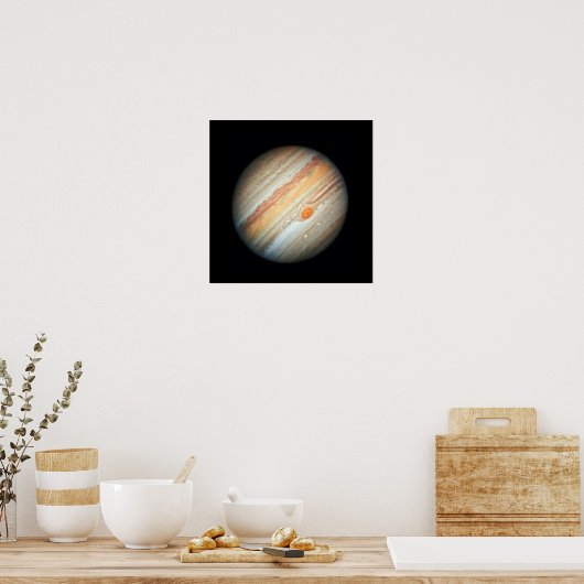 Blick auf den Planeten Jupiter (Hubble-Teleskop) Poster (Küche)