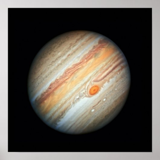 Blick auf den Planeten Jupiter (Hubble-Teleskop) Poster (Vorne)
