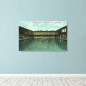 Blick auf den Pool Leinwanddruck (Insitu (Holzboden))