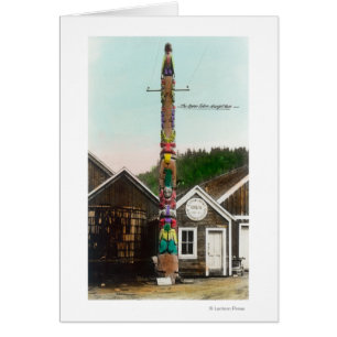 Blick auf den Raven TotempoleWrangell, AK