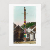 Blick auf den Raven TotempoleWrangell, AK Postkarte (Vorderseite)