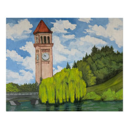 Blick auf den River Front Park  Poster