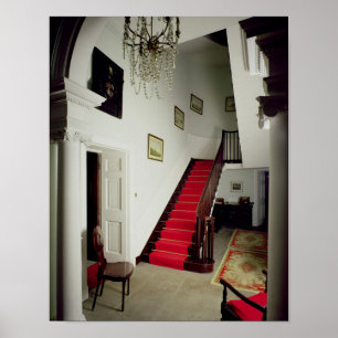 Blick auf den Saal und die Treppe Poster