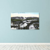 Blick auf den Sattelanhang im Winter Leinwanddruck (Insitu (Holzboden))