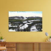 Blick auf den Sattelanhang im Winter Leinwanddruck (Insitu (Wohnzimmer))