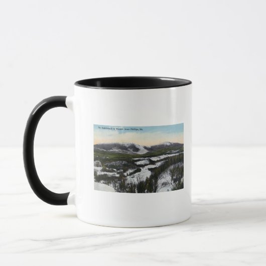 Blick auf den Sattelanhang im Winter Tasse (Links)