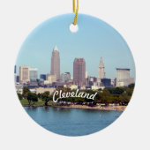 Blick auf den See Cleveland Keramik Ornament (Vorne)