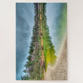 Blick auf den See im Herbst frei Puzzle (Vertikal)