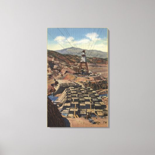 Blick auf den Shasta-Damm Leinwanddruck (Vorderseite)