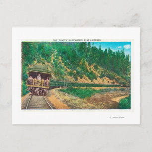 Blick auf den Shasta TrainCow Creek Canyon, OR Postkarte