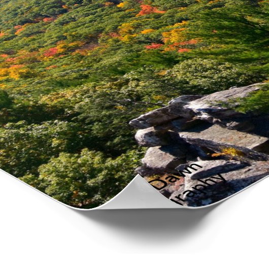 Blick auf den Shawangunk-Rücken im Herbst Poster (Ecke)