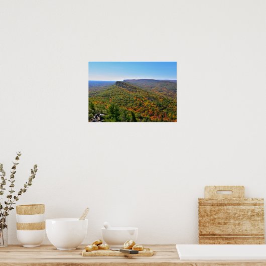 Blick auf den Shawangunk-Rücken im Herbst Poster (Küche)