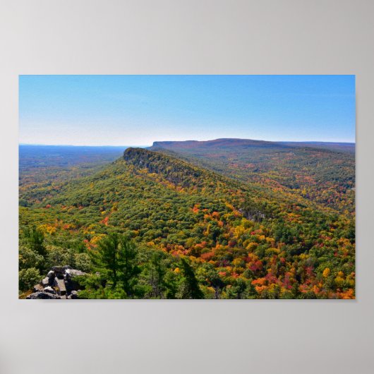 Blick auf den Shawangunk-Rücken im Herbst Poster (Vorne)