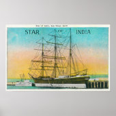 Blick auf den Star of India Boat Docked Poster (Vorne)