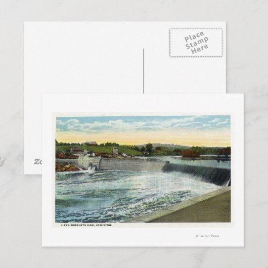 Blick auf den Stausee Libby-Dingleys Postkarte (Vorne/Hinten)