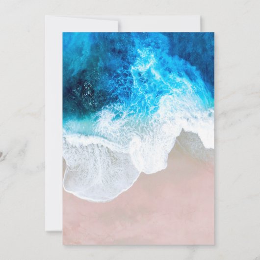 Blick auf den Strand Dankeskarte (Rückseite)