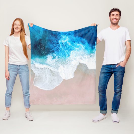 Blick auf den Strand Fleecedecke (Beispiel)