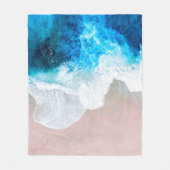 Blick auf den Strand Fleecedecke (Vorderseite)