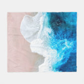 Blick auf den Strand Fleecedecke (Vorderseite (Horizontal))