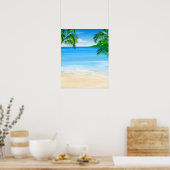 Blick auf den Strand Poster (Küche)