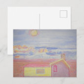 Blick auf den Strand Postkarte (Vorne/Hinten)